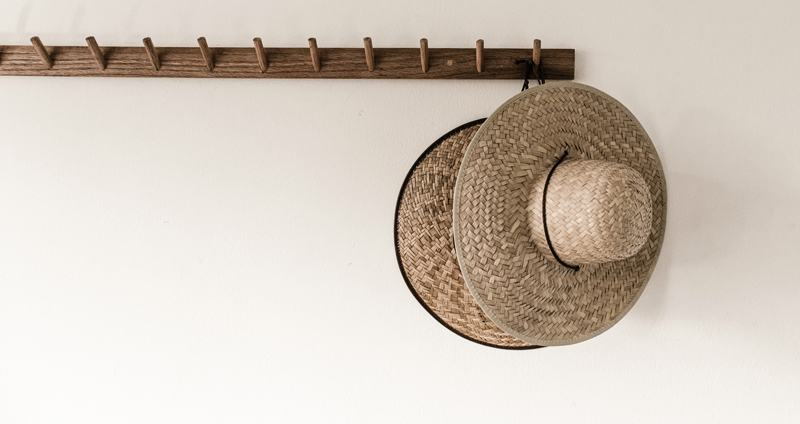 Natural Whites Hat Rack Inspiration